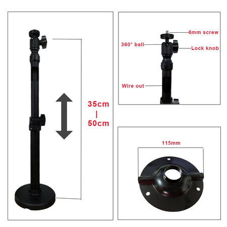 Miniature Projector Practical Ceiling Mount Wall Bracket 360 Degree Adjustable 1/4inch Mounting Screw for Projector Holder Stand