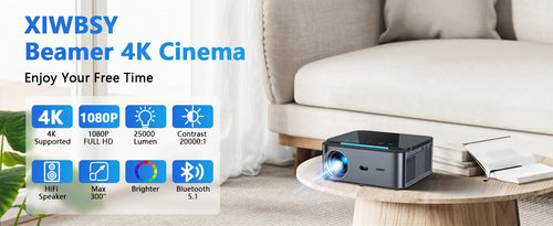 Load image into Gallery viewer, 800 Bright Lumens Android Projector HD WiFi6 Bluetooth 5.1
