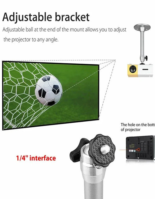 Load image into Gallery viewer, Aluminum 360° Rotatable Ceiling Wall Mount Bracket for HY300 HY320 Portable Projector Beamer Holder
