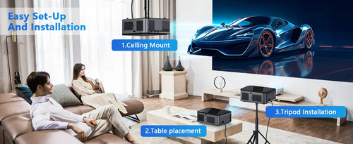 Load image into Gallery viewer, 800 Bright Lumens Android Projector HD WiFi6 Bluetooth 5.1
