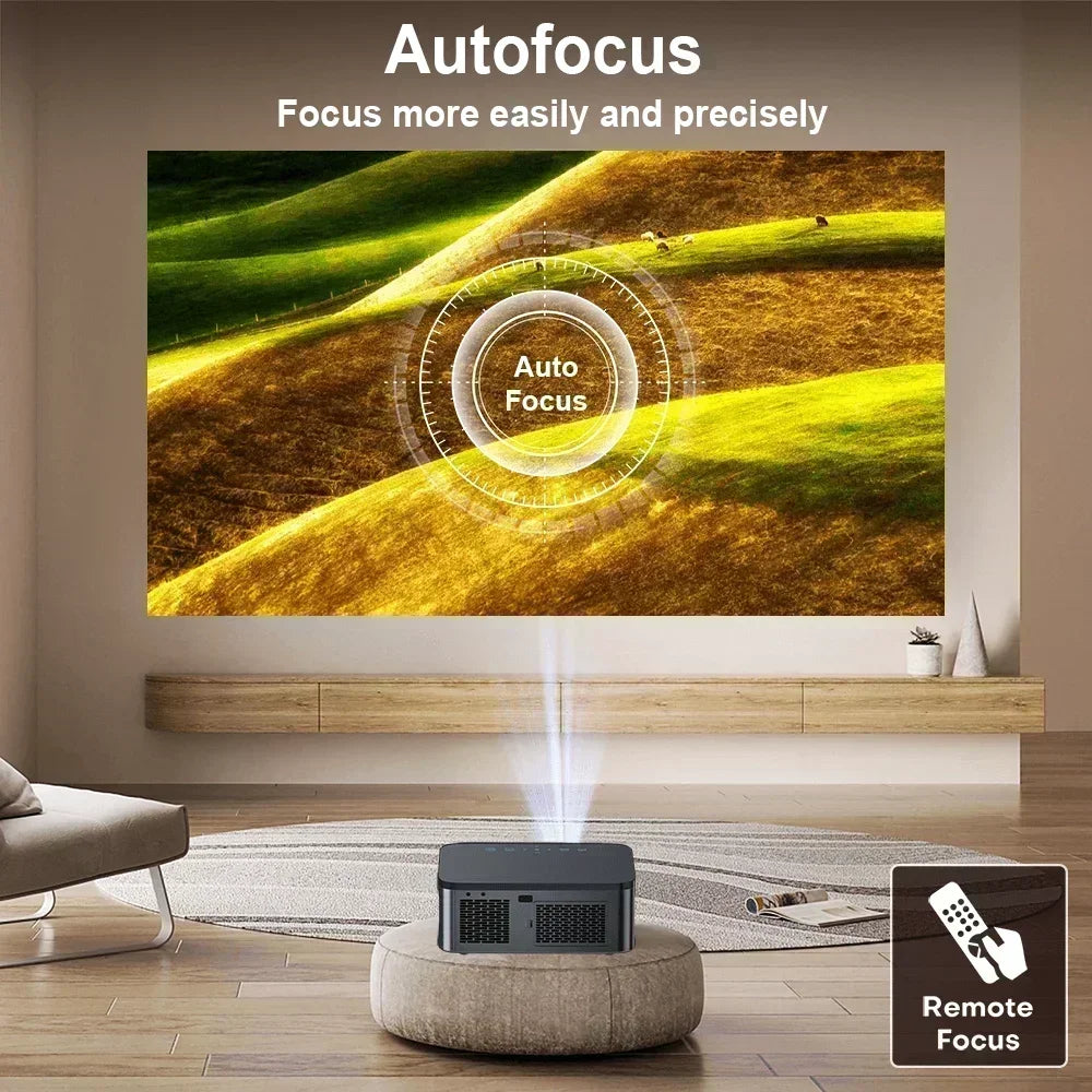800 Bright Lumens Android Projector HD WiFi6 Bluetooth 5.1