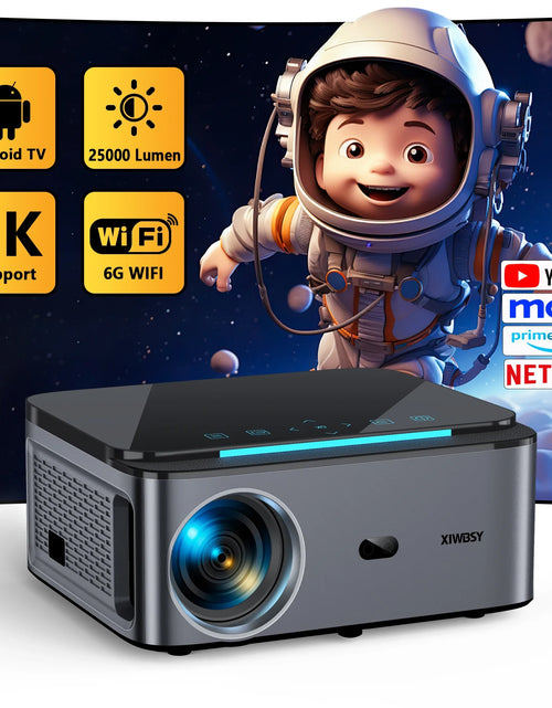 Load image into Gallery viewer, 800 Bright Lumens Android Projector HD WiFi6 Bluetooth 5.1
