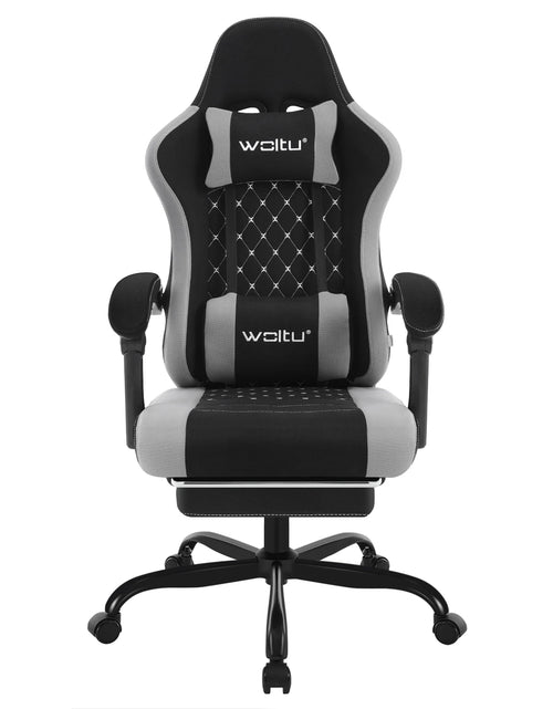 Load image into Gallery viewer, WOLTU Massage Gaming Chair Ergonomic Swivel Computer Gamer Office Chair with Pillow Footrest Adjustable Headrest Lumbar Support
