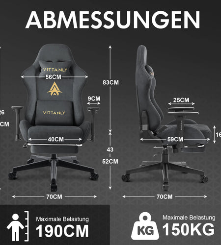 Gaming Chair Luxurious Breathable Office Chair Faux Suede Game Chair Ergonomic Gamer Chair With Footrest Headrest Lumbar Cushio