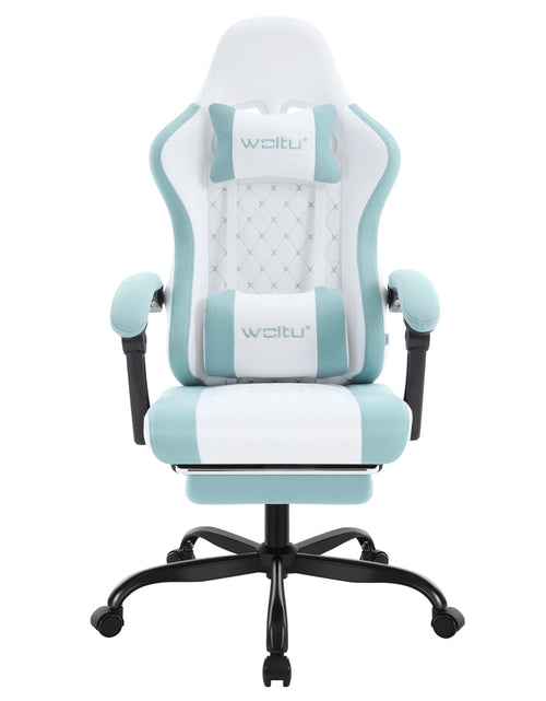 Load image into Gallery viewer, WOLTU Massage Gaming Chair Ergonomic Swivel Computer Gamer Office Chair with Pillow Footrest Adjustable Headrest Lumbar Support
