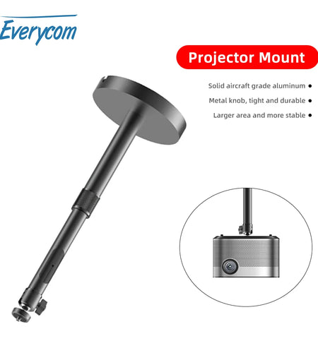 Everycom Projector Wall Bracket Hanger Adjustable Projector Ceiling Mount Stand For Jenovox XGIMI JMGO VIdda C1S Formovie X5 etc