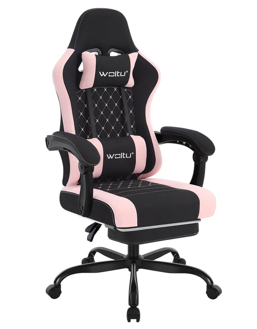 Load image into Gallery viewer, WOLTU Massage Gaming Chair Ergonomic Swivel Computer Gamer Office Chair with Pillow Footrest Adjustable Headrest Lumbar Support
