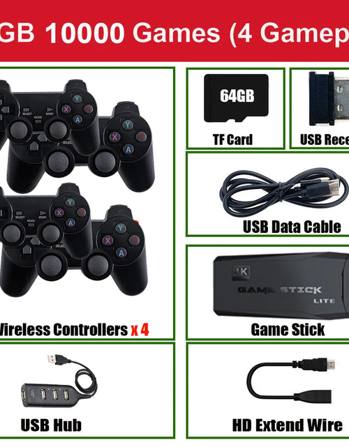 Load image into Gallery viewer, Update Retro Video Game Console 2.4G Wireless Console Game Stick 4k 20000 Game 64G Portable Dendy Game Console for GBA/FC/PS1/MD
