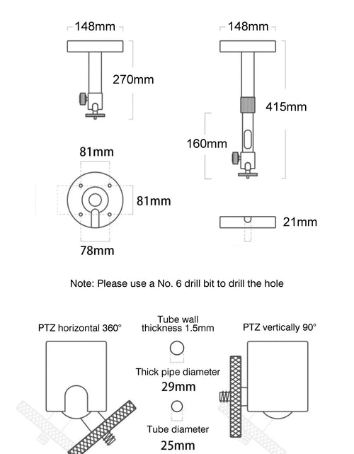 Load image into Gallery viewer, Everycom Projector Wall Bracket Hanger Adjustable Projector Ceiling Mount Stand For Jenovox XGIMI JMGO VIdda C1S Formovie X5 etc
