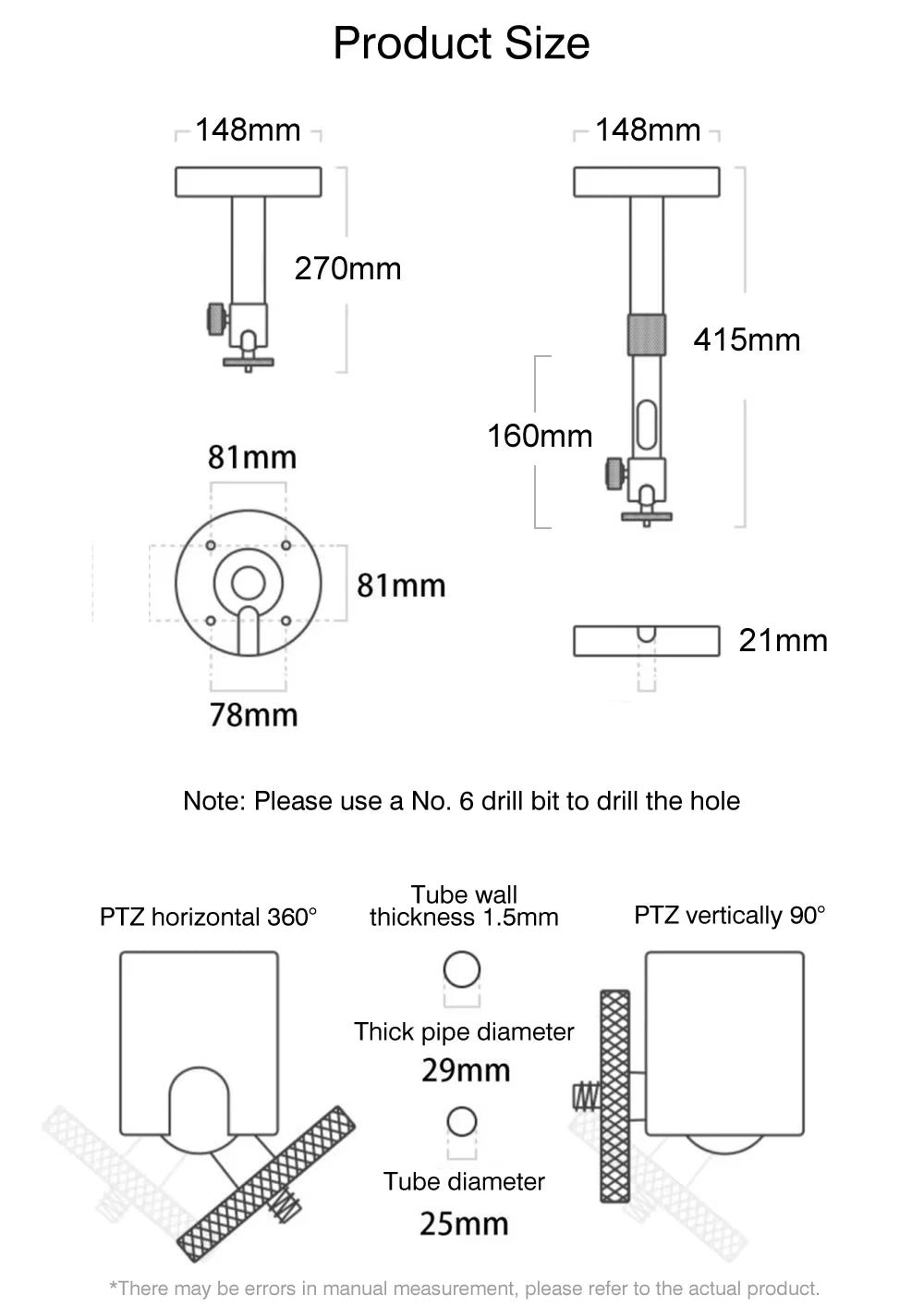 Everycom Projector Wall Bracket Hanger Adjustable Projector Ceiling Mount Stand For Jenovox XGIMI JMGO VIdda C1S Formovie X5 etc