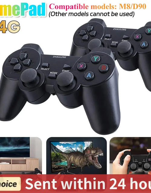 Load image into Gallery viewer, 2 Pcs 2.4Ghz Wireless Gamepad PC Game Controller For Game Stick M8 / D90 Game Box Video Game Console Joystick Battery Operated
