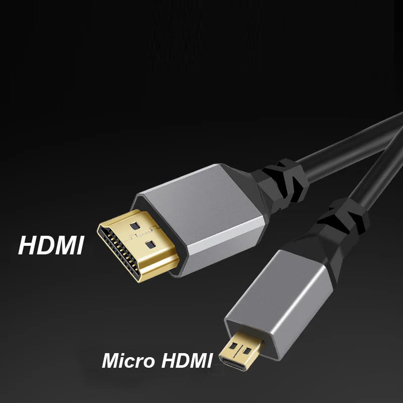 4K@60HZ 0.5-2.4M Compatible HDMI TO HDMI/MINI HDMI/ Micro HDMI/Coiled Extension Flexible Spiral   Cable Male to Male Plug Cable