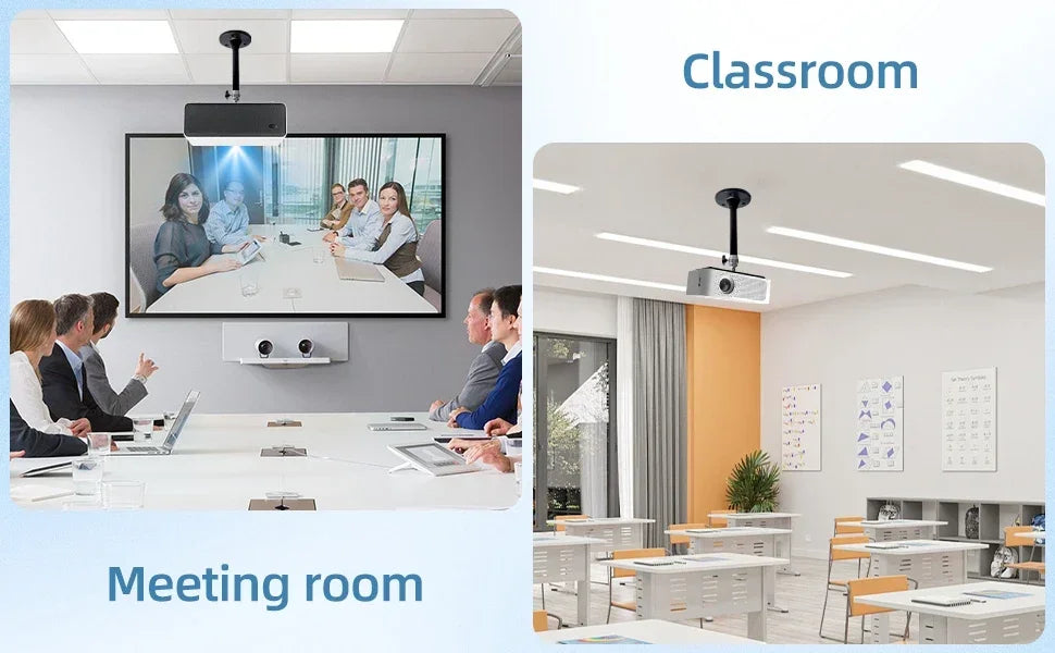 360 Rotatable Aluminum Ceiling Wall Mount Bracket For HY300 HY320 Portable Projector Beamer Holder Adjustable Angle