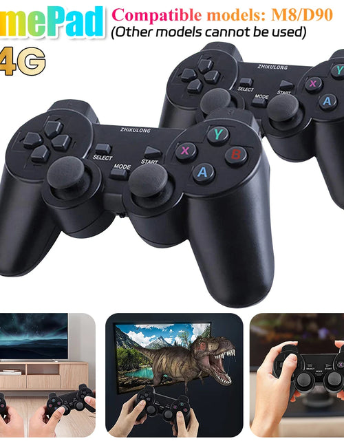 Load image into Gallery viewer, 2 Pcs 2.4Ghz Wireless Gamepad PC Game Controller For Game Stick M8 / D90 Game Box Video Game Console Joystick Battery Operated
