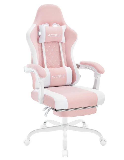 Load image into Gallery viewer, WOLTU Massage Gaming Chair Ergonomic Swivel Computer Gamer Office Chair with Pillow Footrest Adjustable Headrest Lumbar Support
