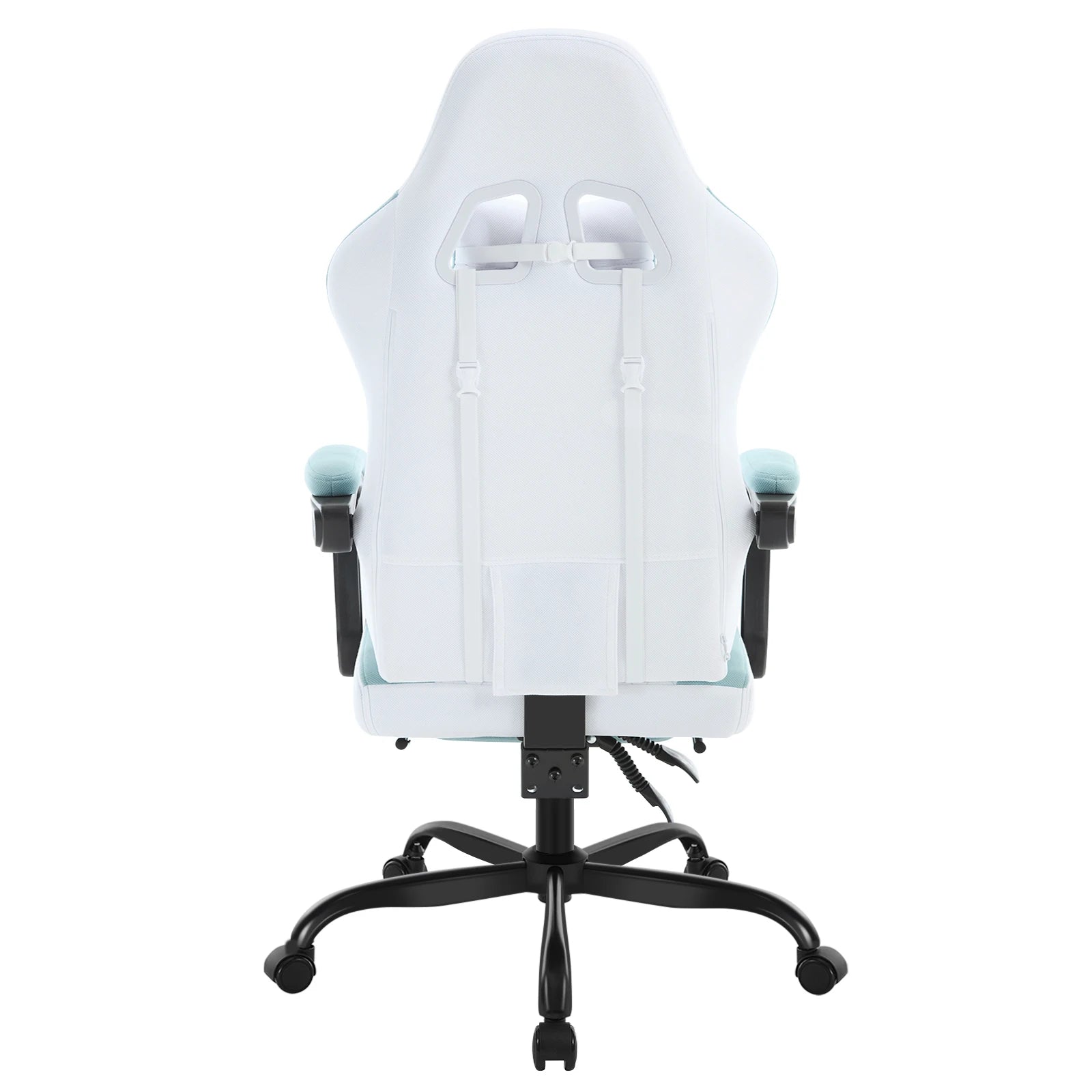 WOLTU Massage Gaming Chair Ergonomic Swivel Computer Gamer Office Chair with Pillow Footrest Adjustable Headrest Lumbar Support