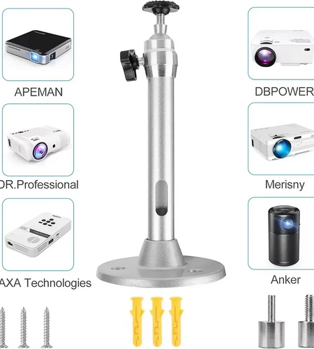 Aluminum 360° Rotatable Ceiling Wall Mount Bracket for HY300 HY320 Portable Projector Beamer Holder