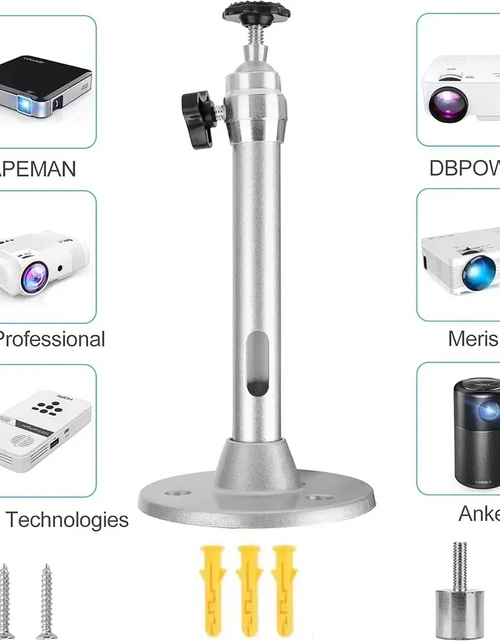 Load image into Gallery viewer, Aluminum 360° Rotatable Ceiling Wall Mount Bracket for HY300 HY320 Portable Projector Beamer Holder
