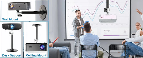 Load image into Gallery viewer, 360 Rotatable Aluminum Ceiling Wall Mount Bracket For HY300 HY320 Portable Projector Beamer Holder Adjustable Angle
