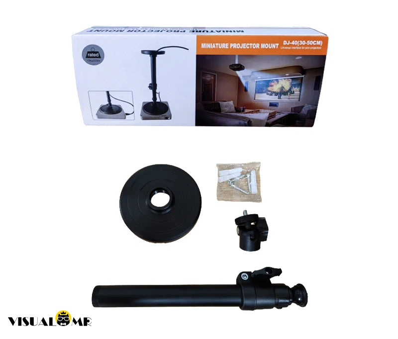Miniature Projector Practical Ceiling Mount Wall Bracket 360 Degree Adjustable 1/4inch Mounting Screw for Projector Holder Stand
