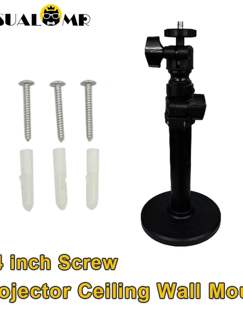 Load image into Gallery viewer, Miniature Projector Practical Ceiling Mount Wall Bracket 360 Degree Adjustable 1/4inch Mounting Screw for Projector Holder Stand
