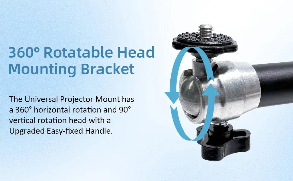 360 Rotatable Aluminum Ceiling Wall Mount Bracket For HY300 HY320 Portable Projector Beamer Holder Adjustable Angle