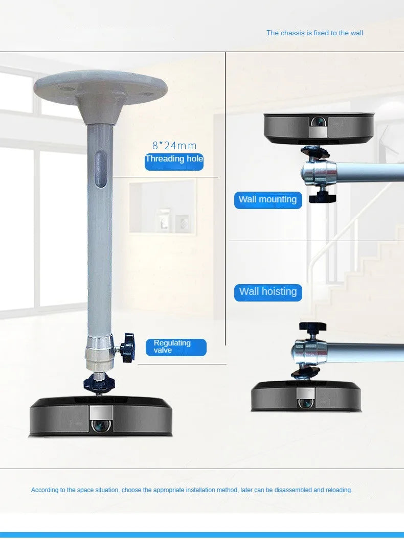 Aluminum 360° Rotatable Ceiling Wall Mount Bracket for HY300 HY320 Portable Projector Beamer Holder