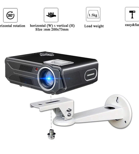 360 Angle Mini Projector Ceiling Wall Mount Universal Projection Bracket Holder