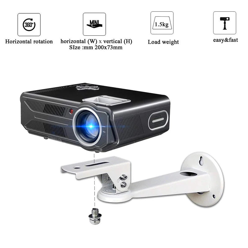 360 Angle Mini Projector Ceiling Wall Mount Universal Projection Bracket Holder