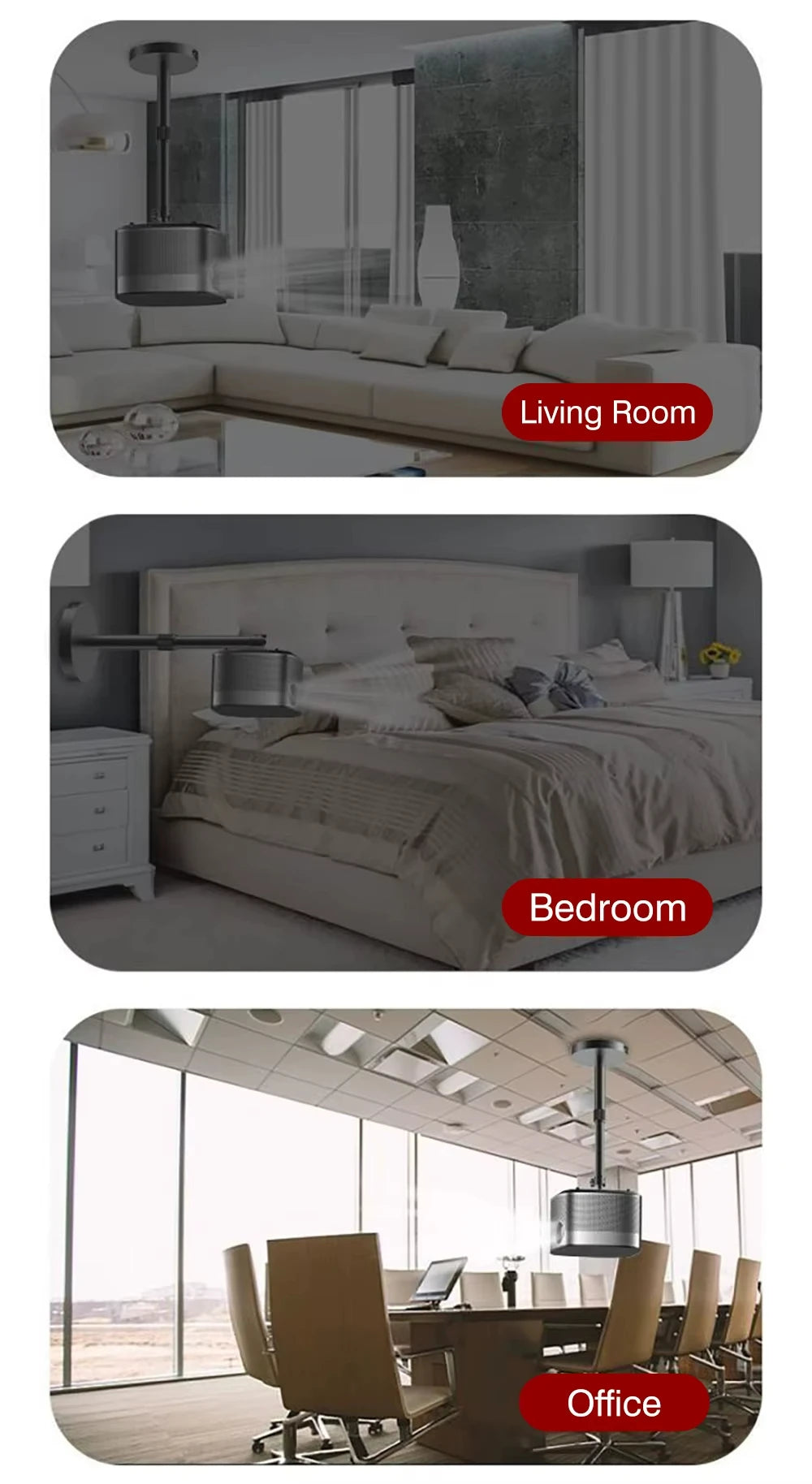 Everycom Projector Wall Bracket Hanger Adjustable Projector Ceiling Mount Stand For Jenovox XGIMI JMGO VIdda C1S Formovie X5 etc
