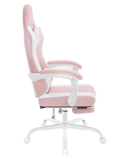 Load image into Gallery viewer, WOLTU Massage Gaming Chair Ergonomic Swivel Computer Gamer Office Chair with Pillow Footrest Adjustable Headrest Lumbar Support
