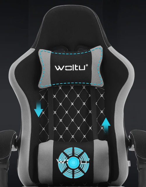 Load image into Gallery viewer, WOLTU Massage Gaming Chair Ergonomic Swivel Computer Gamer Office Chair with Pillow Footrest Adjustable Headrest Lumbar Support
