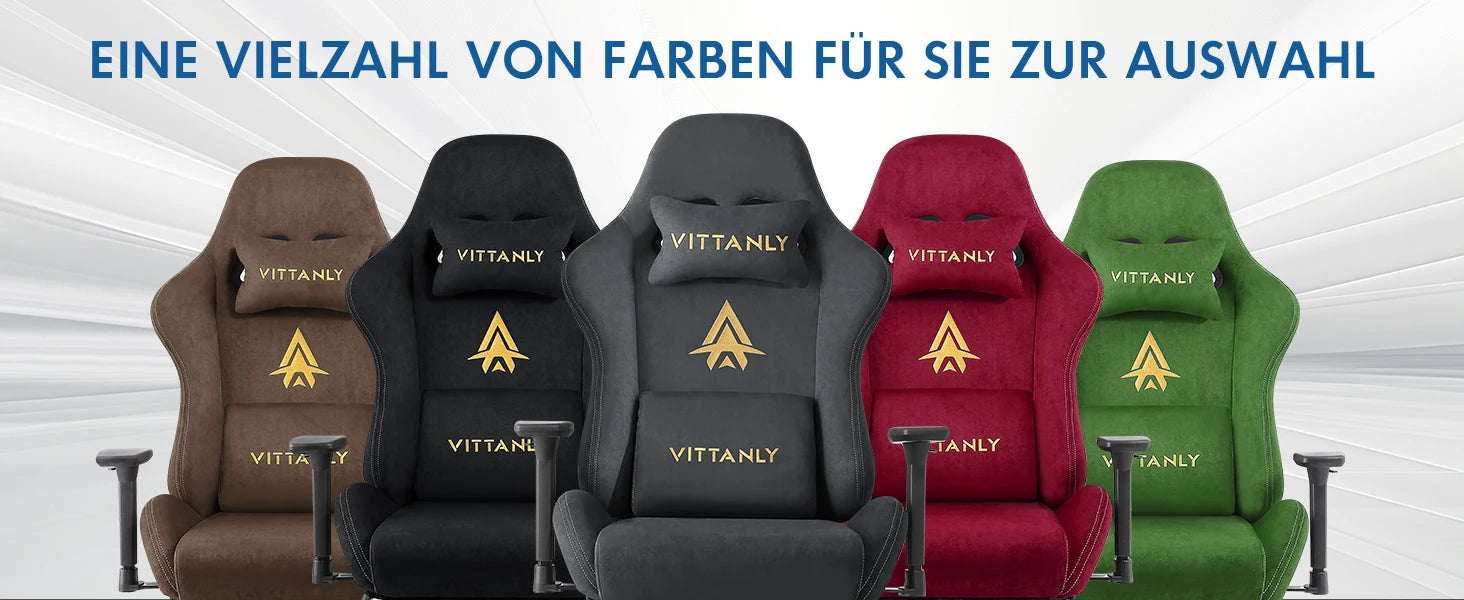 Gaming Chair Luxurious Breathable Office Chair Faux Suede Game Chair Ergonomic Gamer Chair With Footrest Headrest Lumbar Cushio