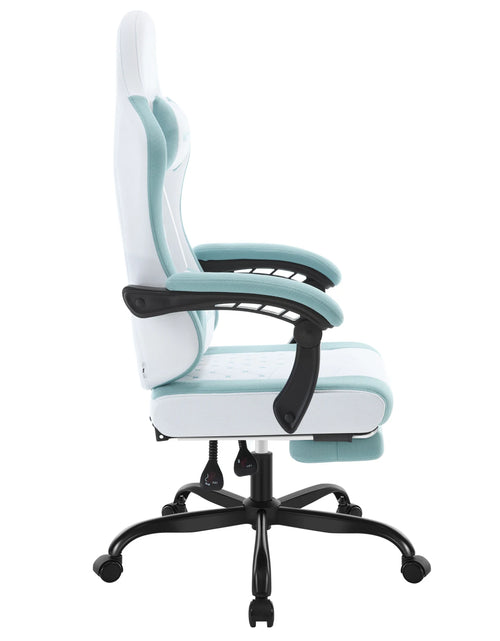 Load image into Gallery viewer, WOLTU Massage Gaming Chair Ergonomic Swivel Computer Gamer Office Chair with Pillow Footrest Adjustable Headrest Lumbar Support
