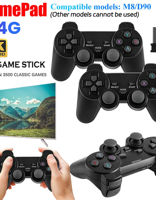 Load image into Gallery viewer, 2 Pcs 2.4Ghz Wireless Gamepad PC Game Controller For Game Stick M8 / D90 Game Box Video Game Console Joystick Battery Operated
