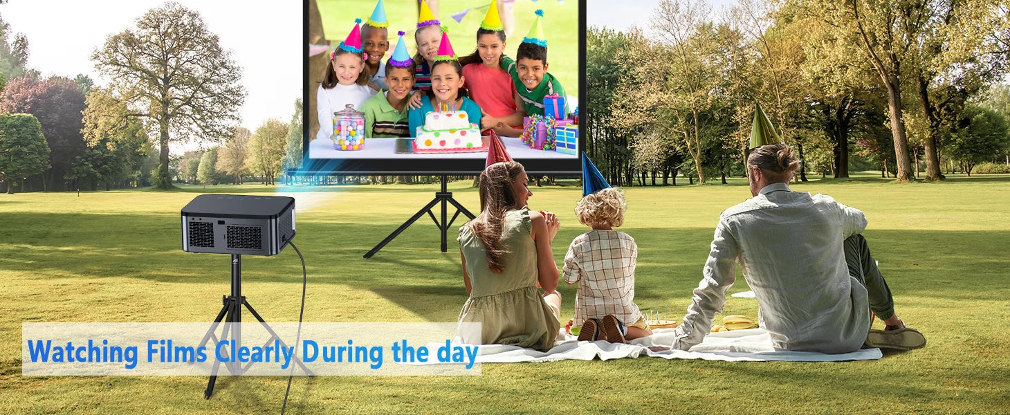 800 Bright Lumens Android Projector HD WiFi6 Bluetooth 5.1