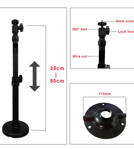 Miniature Projector Practical Ceiling Mount Wall Bracket 360 Degree Adjustable 1/4inch Mounting Screw for Projector Holder Stand