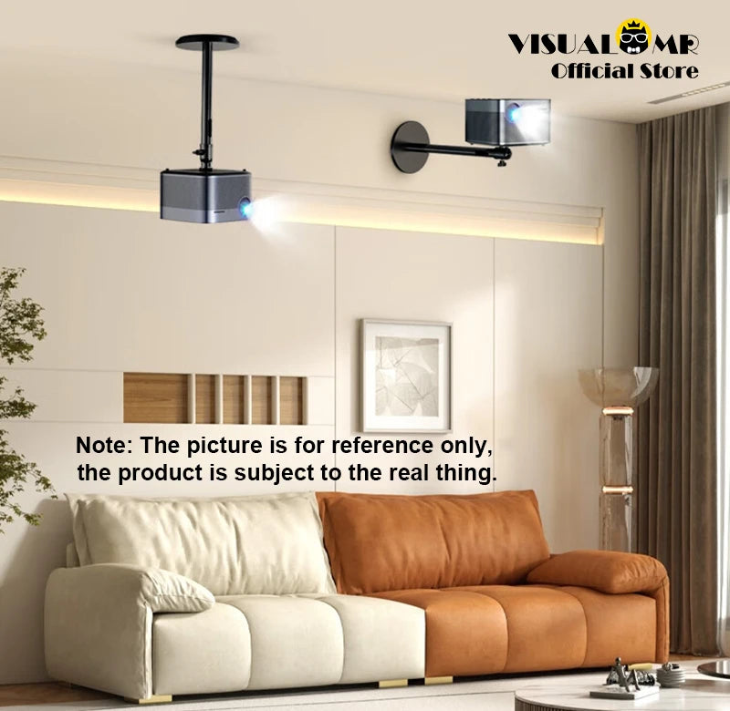 Miniature Projector Practical Ceiling Mount Wall Bracket 360 Degree Adjustable 1/4inch Mounting Screw for Projector Holder Stand