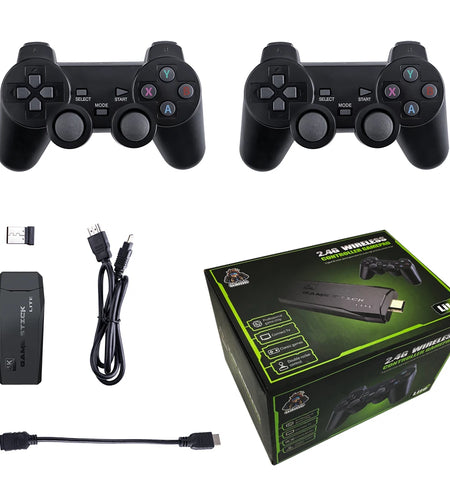 Update Retro Video Game Console 2.4G Wireless Console Game Stick 4k 20000 Game 64G Portable Dendy Game Console for GBA/FC/PS1/MD