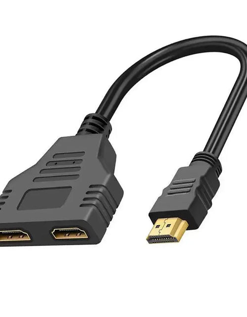 Load image into Gallery viewer, 1080P HD HDMI Splitter 1 in 2 out Male to Female Adapter for Laptop TV Box Monitor HDTV Dual Port Cable Device
