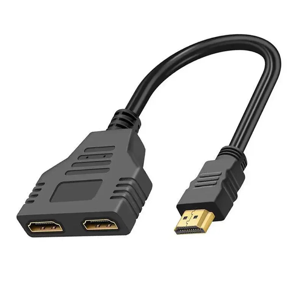 1080P HD HDMI Splitter 1 in 2 out Male to Female Adapter for Laptop TV Box Monitor HDTV Dual Port Cable Device